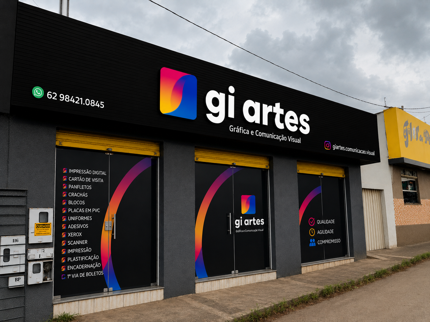 Fachada da Gi Artes em Goiânia