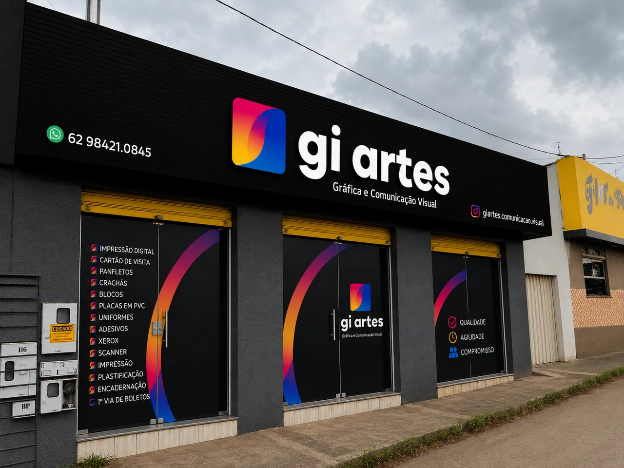 Fachada da Gi Artes em Goiânia
